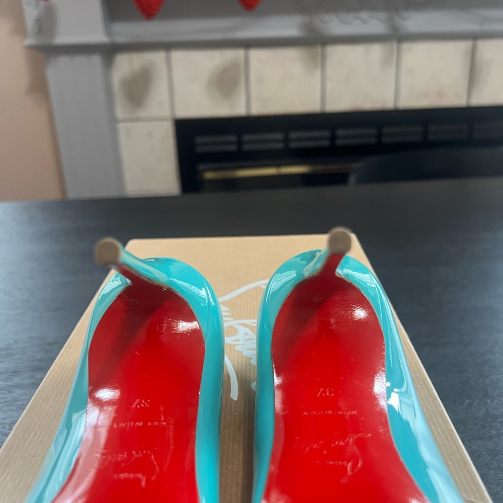 Christian Louboutin Aqua StilettoHeels - Picture 5 of 9